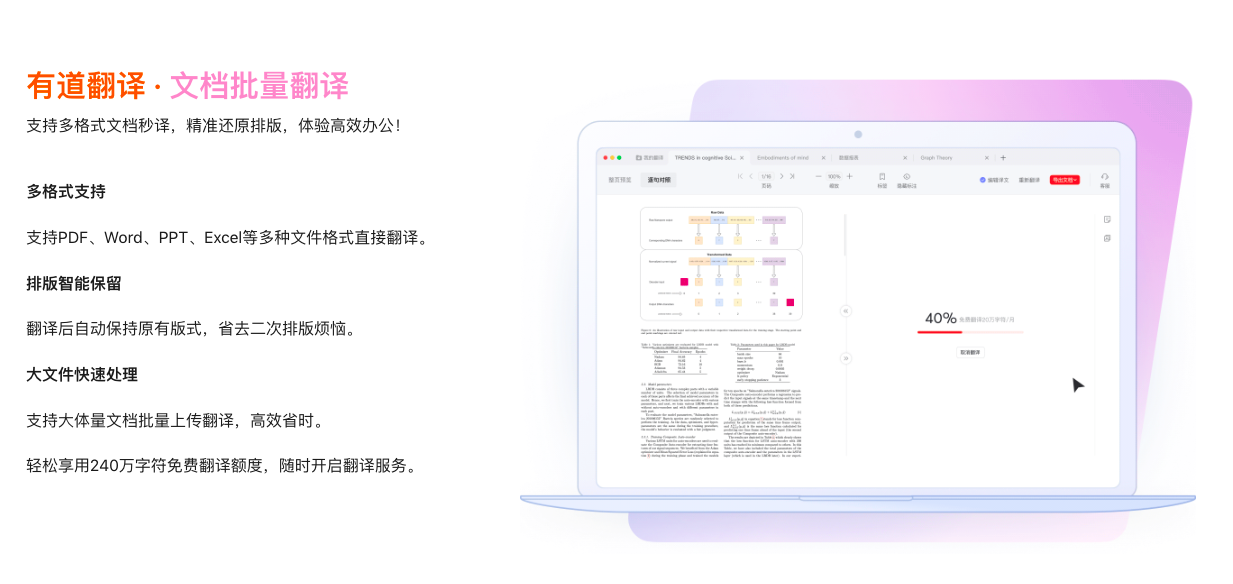 如何在有道翻译中设置翻译结果的字体大小和行间距？